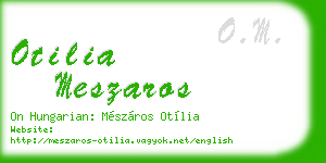 otilia meszaros business card